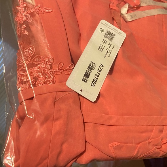 NEW Azazie Ellia Pink Dress A-Line A14 Flamingo Pink Color NWT Backless Gorgeous - Picture 5 of 7